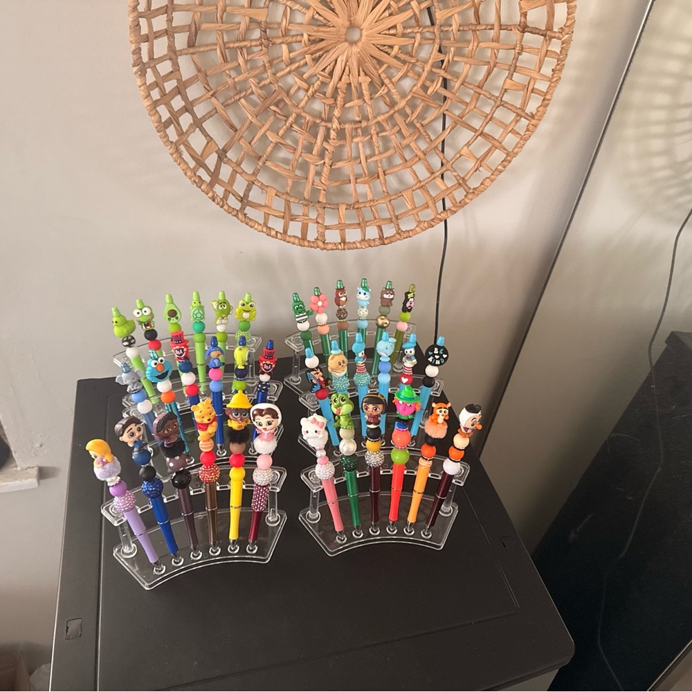 Disney Character Pen Set with Colorful Tops